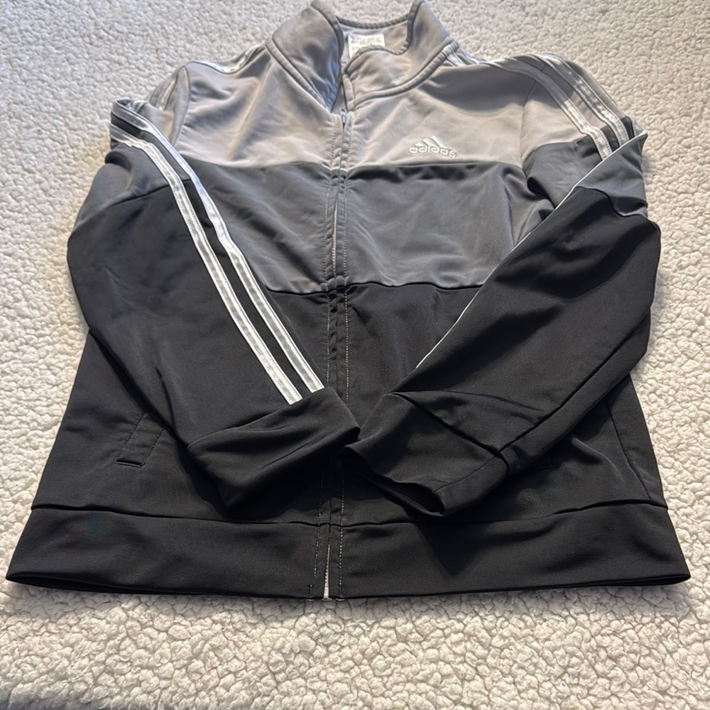 Adidas Two-Tone Black and Gray Jacket - Picture 1 of 4